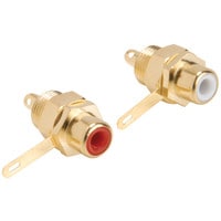 Main product image for Gold RCA Jack Solder Type w/Nut Pair Hex Type 091-1204
